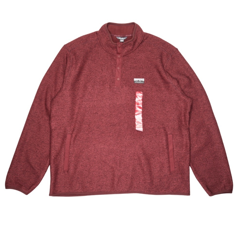 Eddie Bauer Men's Sweater Sise XL NWT Fleece - Hand Pocket Storage MSRP‎ $90